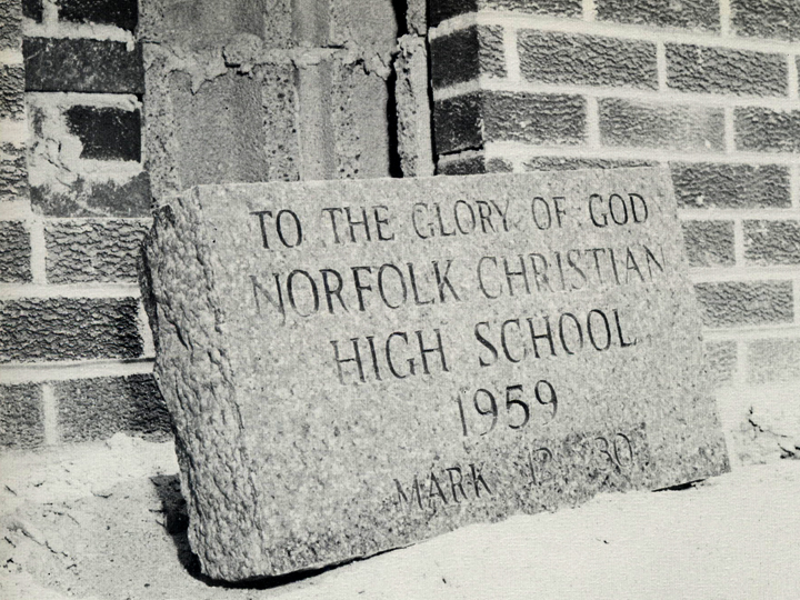 Noroflk Christian cornerstone 1969